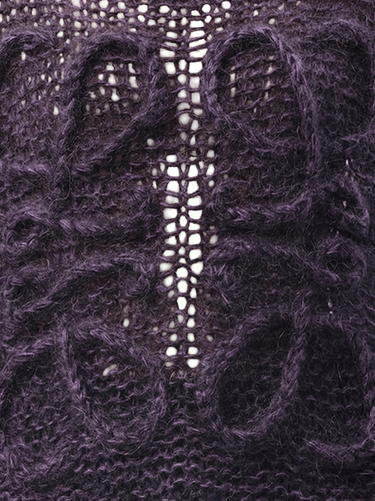 Relaxed Fit Anagram Sweater in Black/Purple