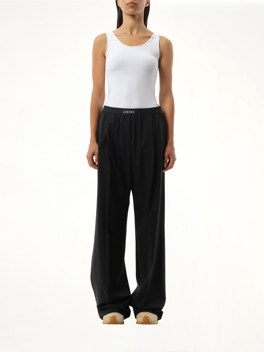 Loewe Waistband Trouser in Black
