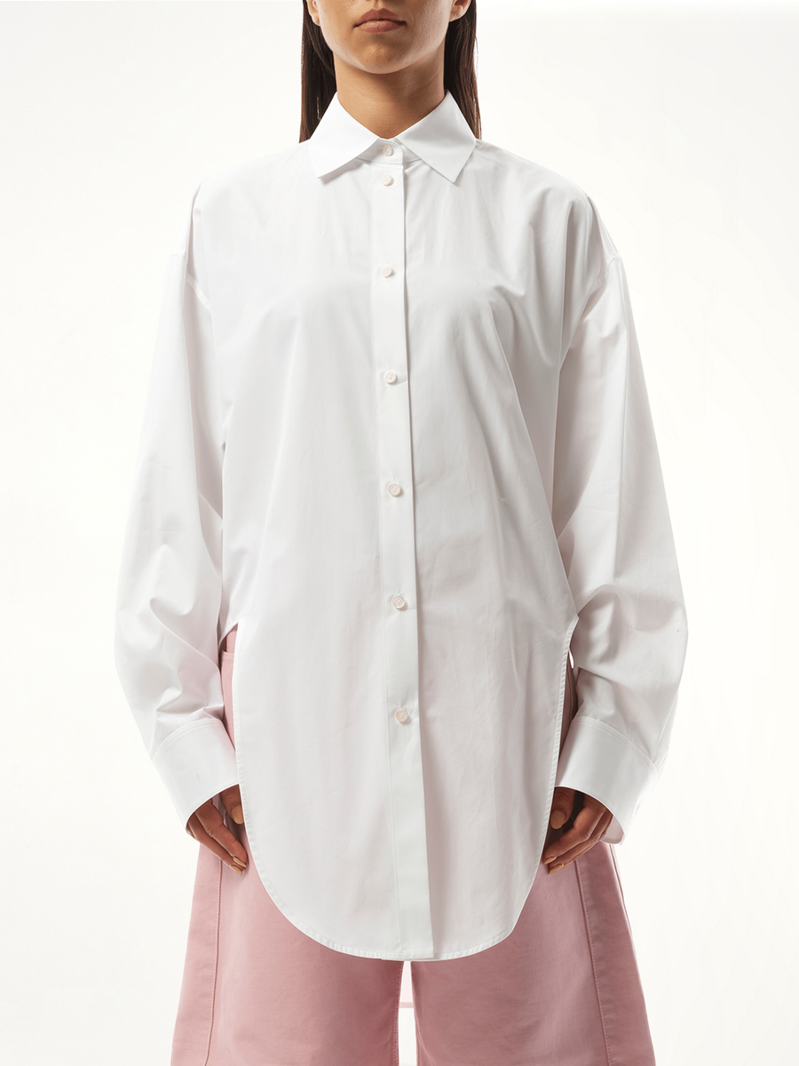Cut-out Shirt in White