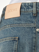 Deconstructed Skirt in Washed Denim