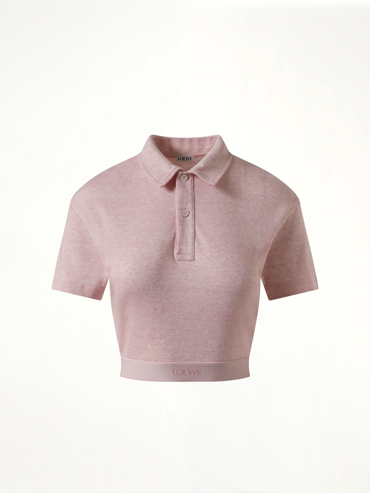 Cropped Polo in Pink
