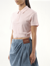 Cropped Polo in Pink