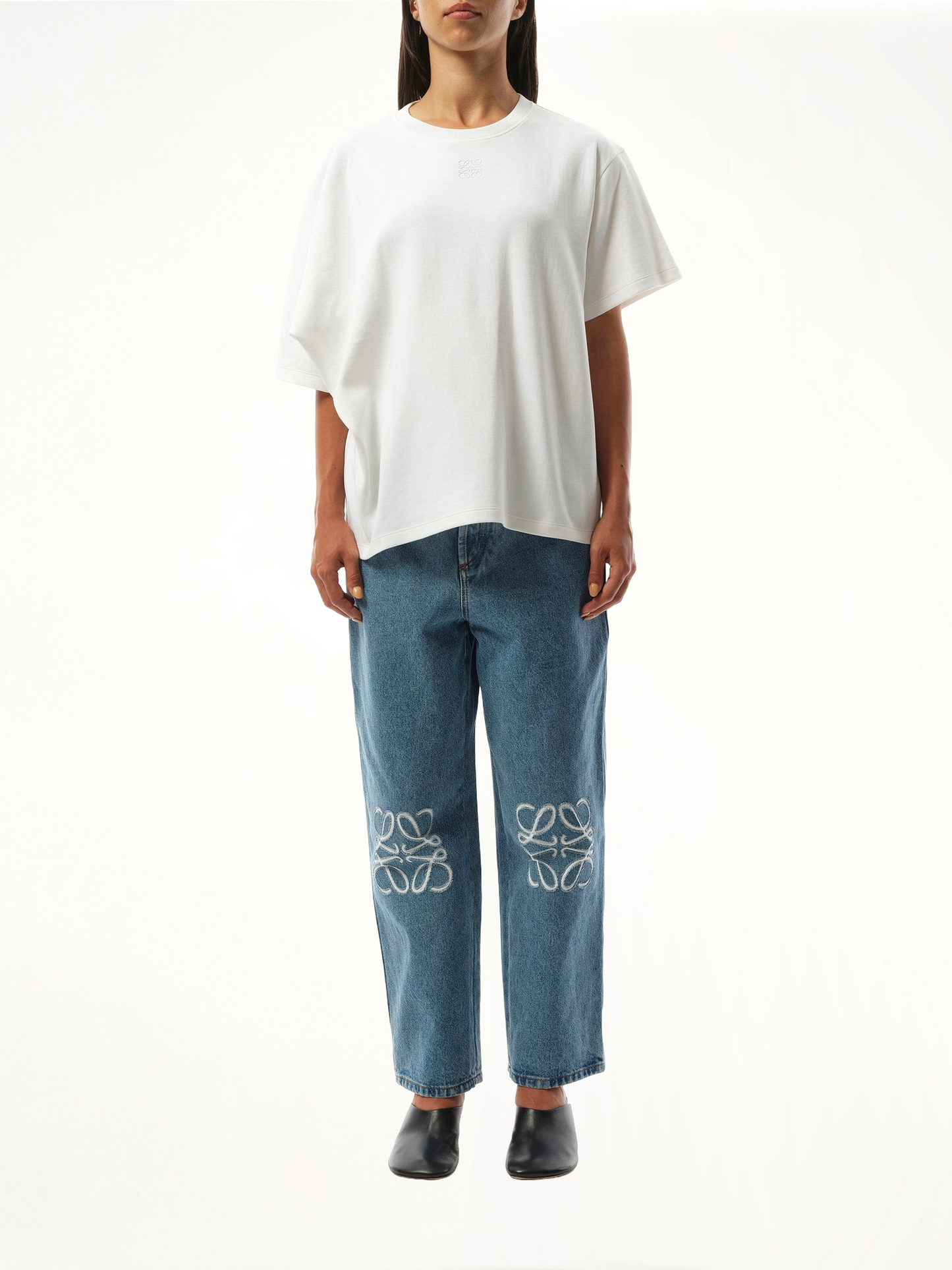 Draped T-Shirt in White