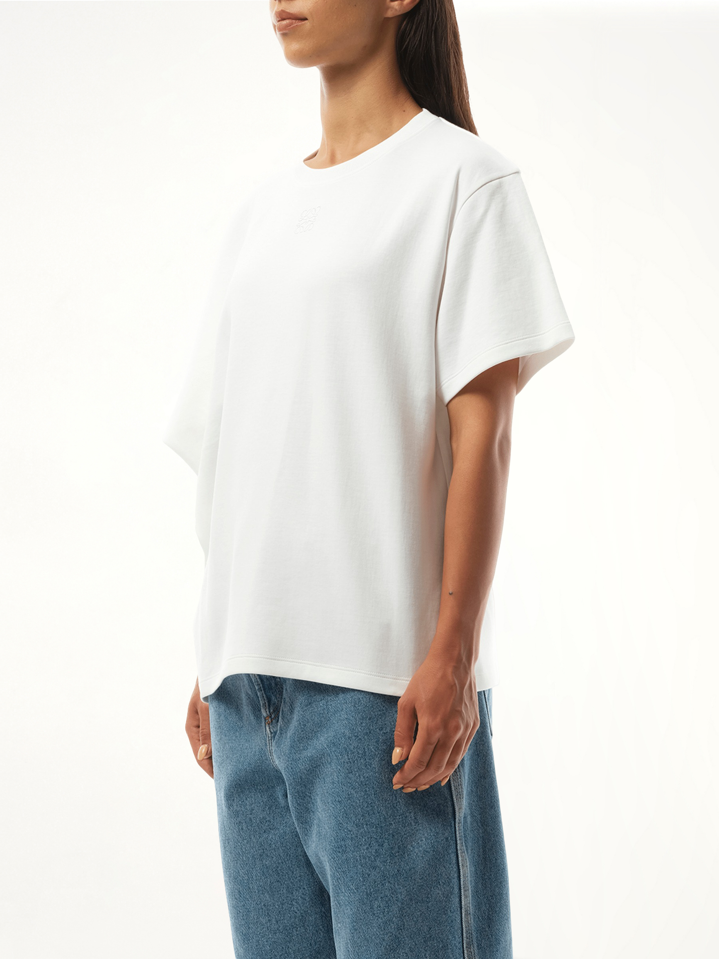 Draped T-Shirt in White