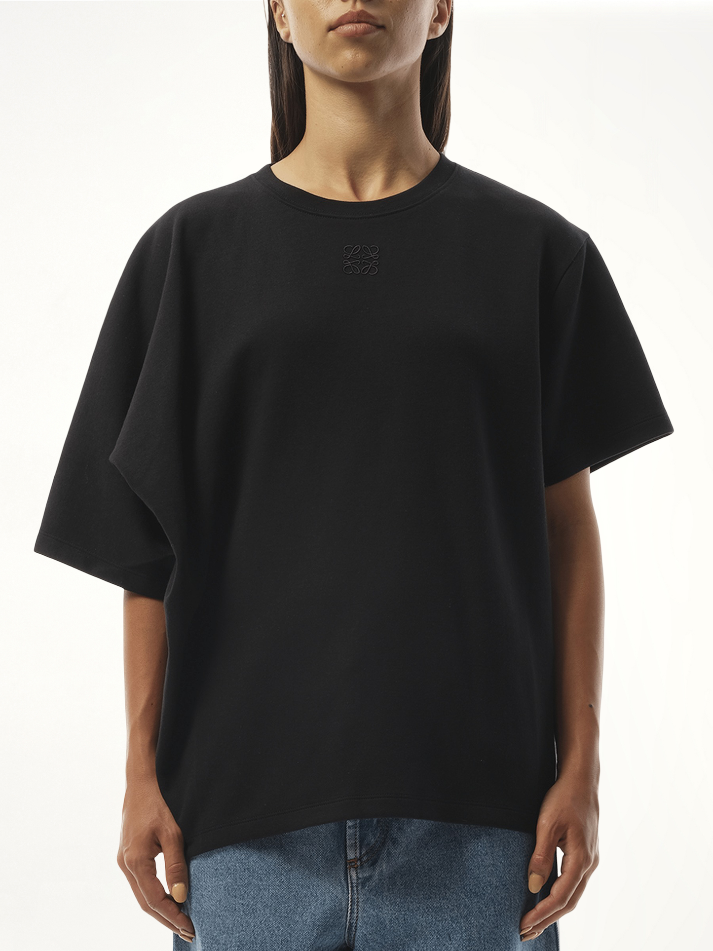 Draped T-Shirt in Black