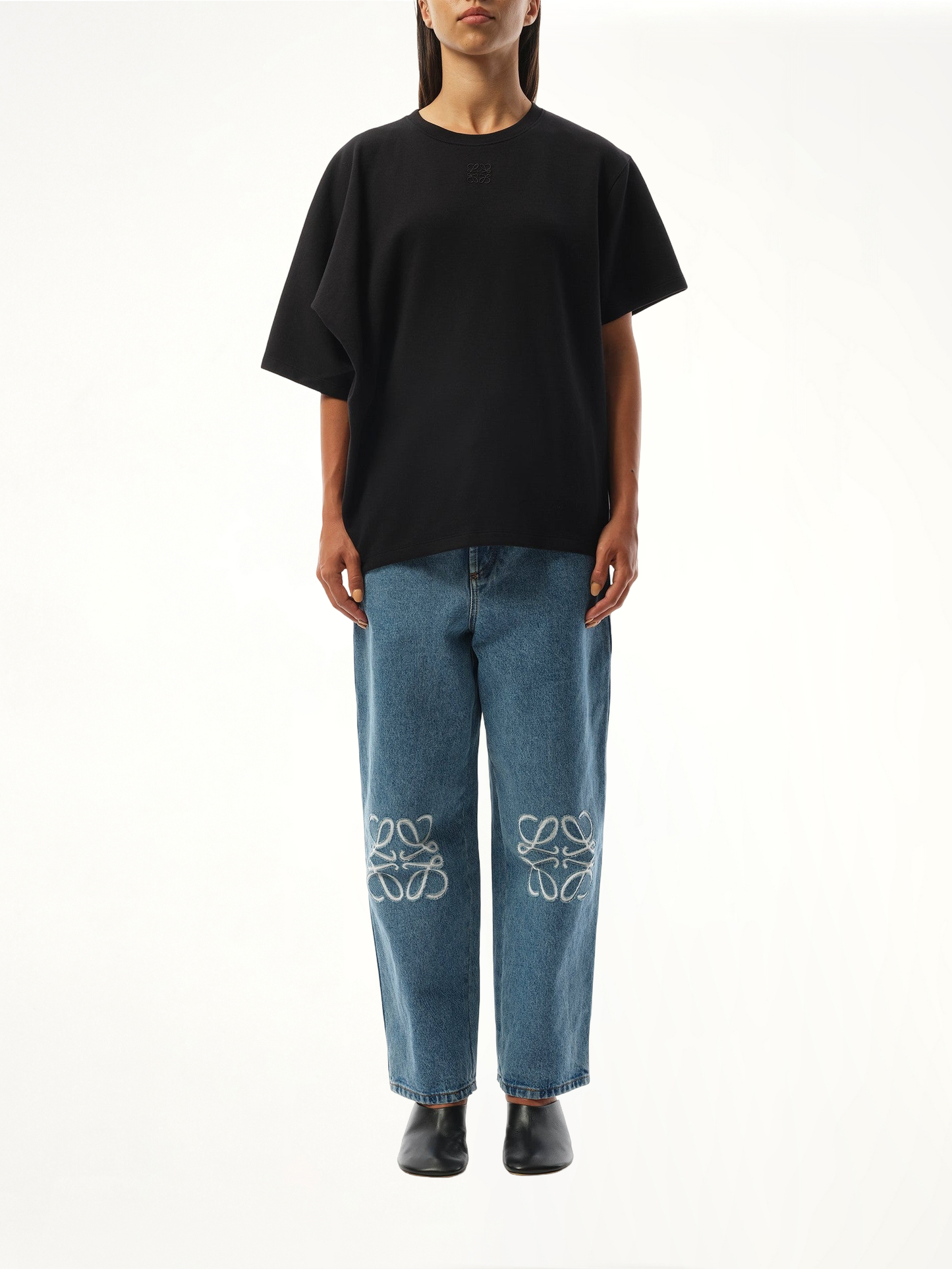 Draped T-Shirt in Black