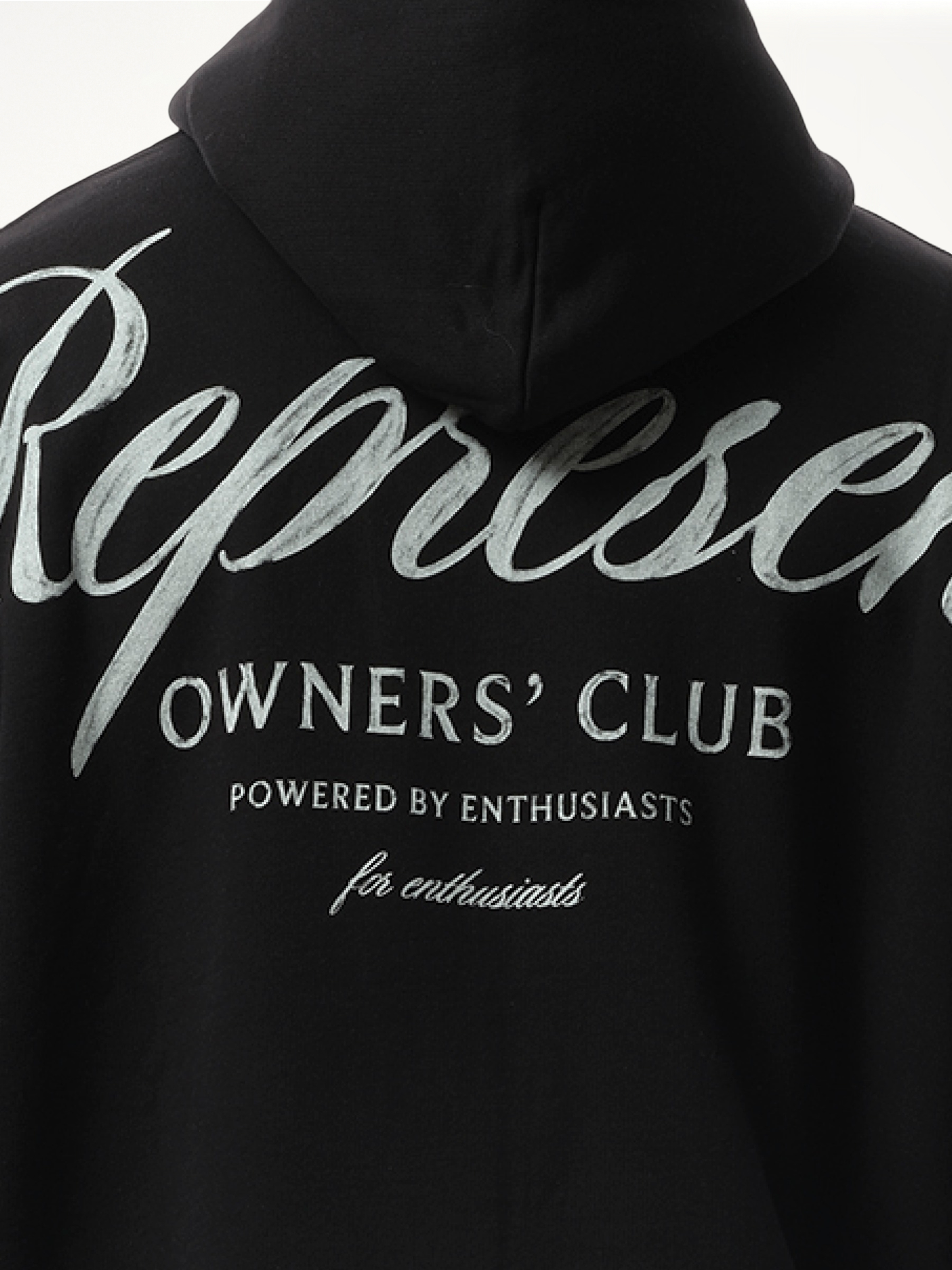 Represent Owners Club Script Hoodie in Black