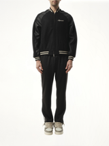Raglan Varsity Jacket in Black