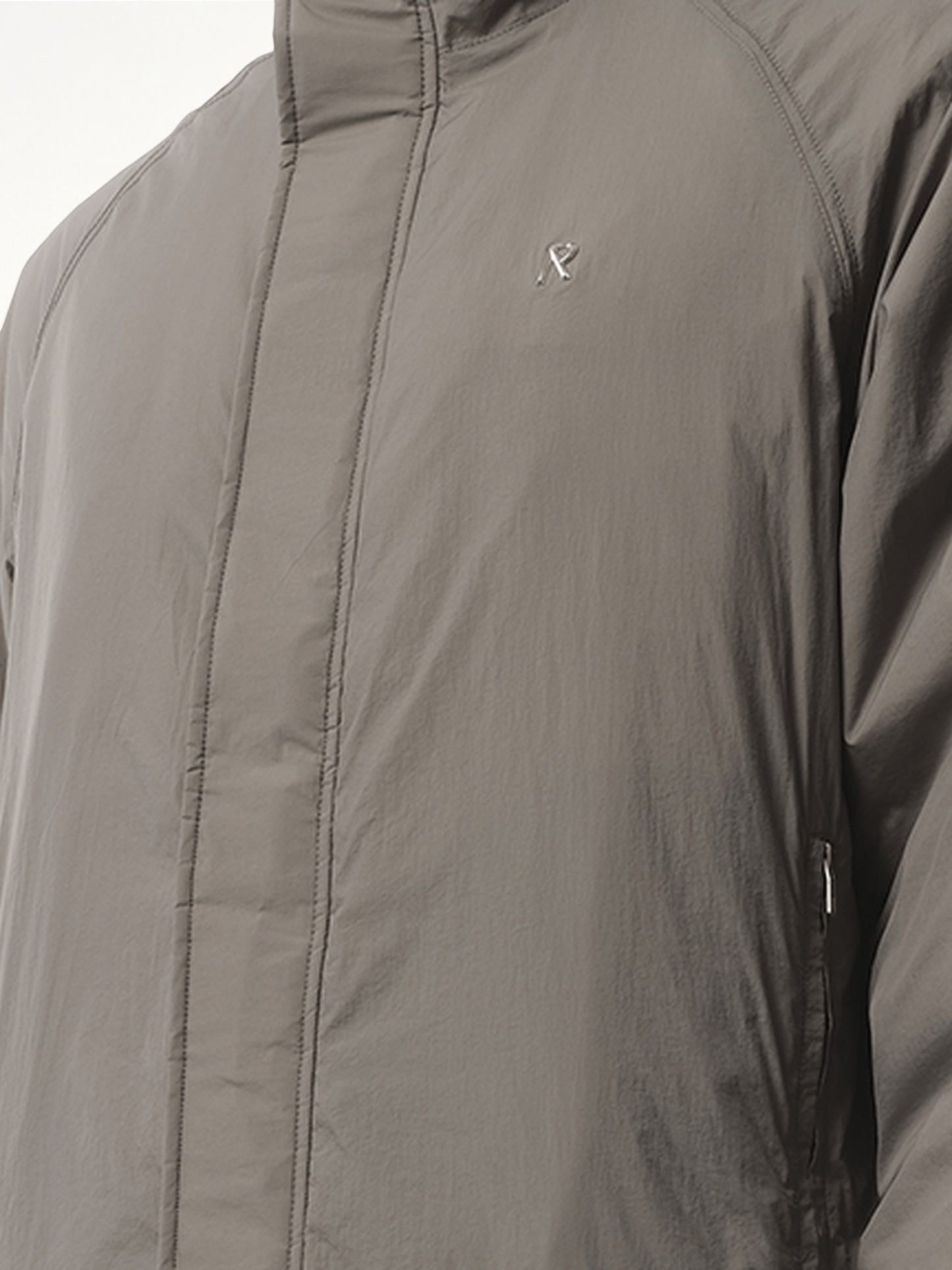 Funnel Neck Jacket in Stone