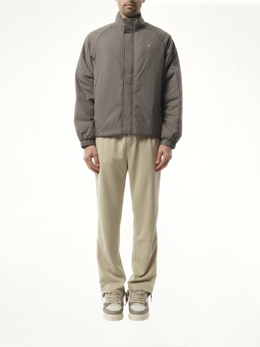 Funnel Neck Jacket in Stone