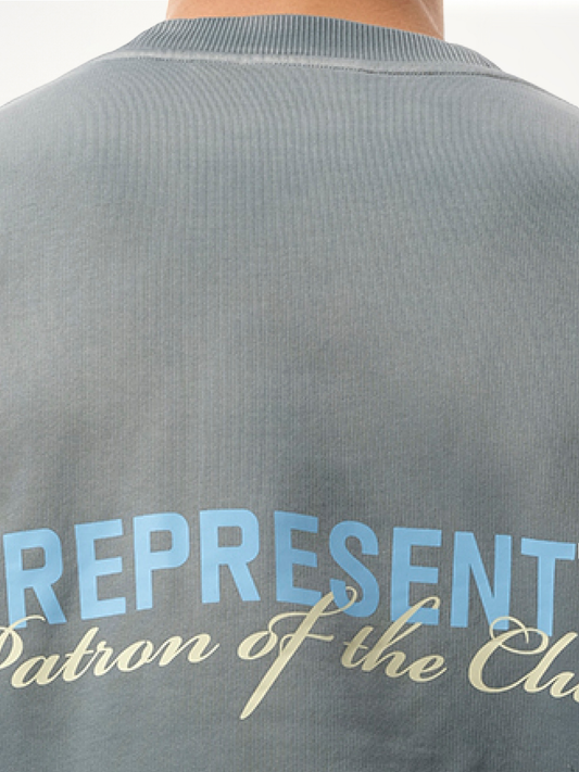 Patrons of The Club Sweatshirt in Washed Grey