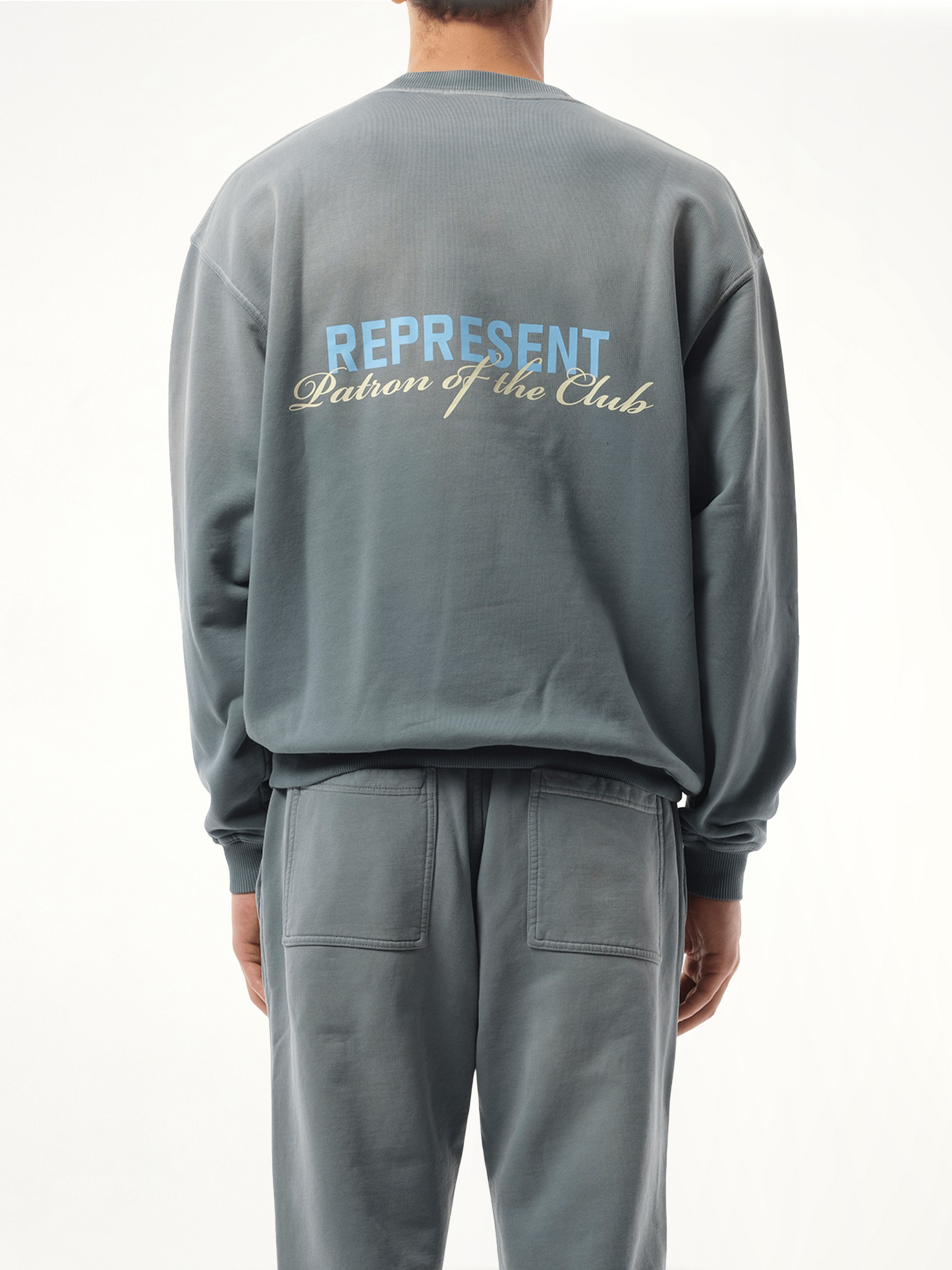 Patrons of The Club Sweatshirt in Washed Grey