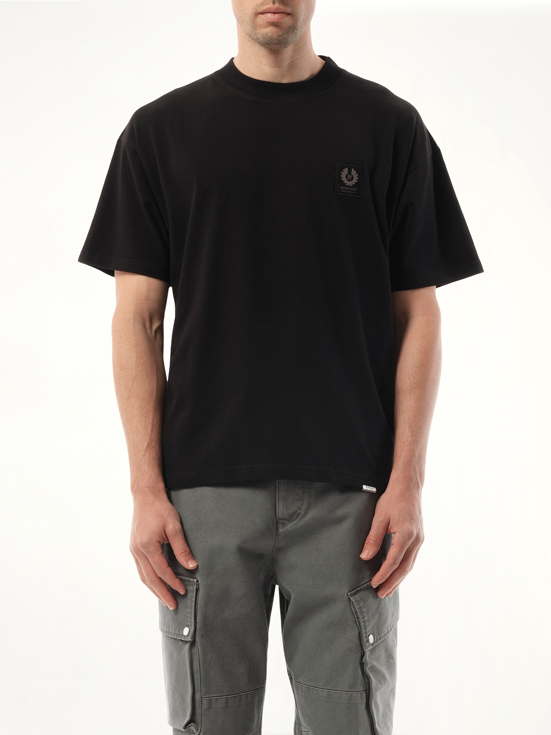 Represent X Belstaff Patch T-Shirt in Black