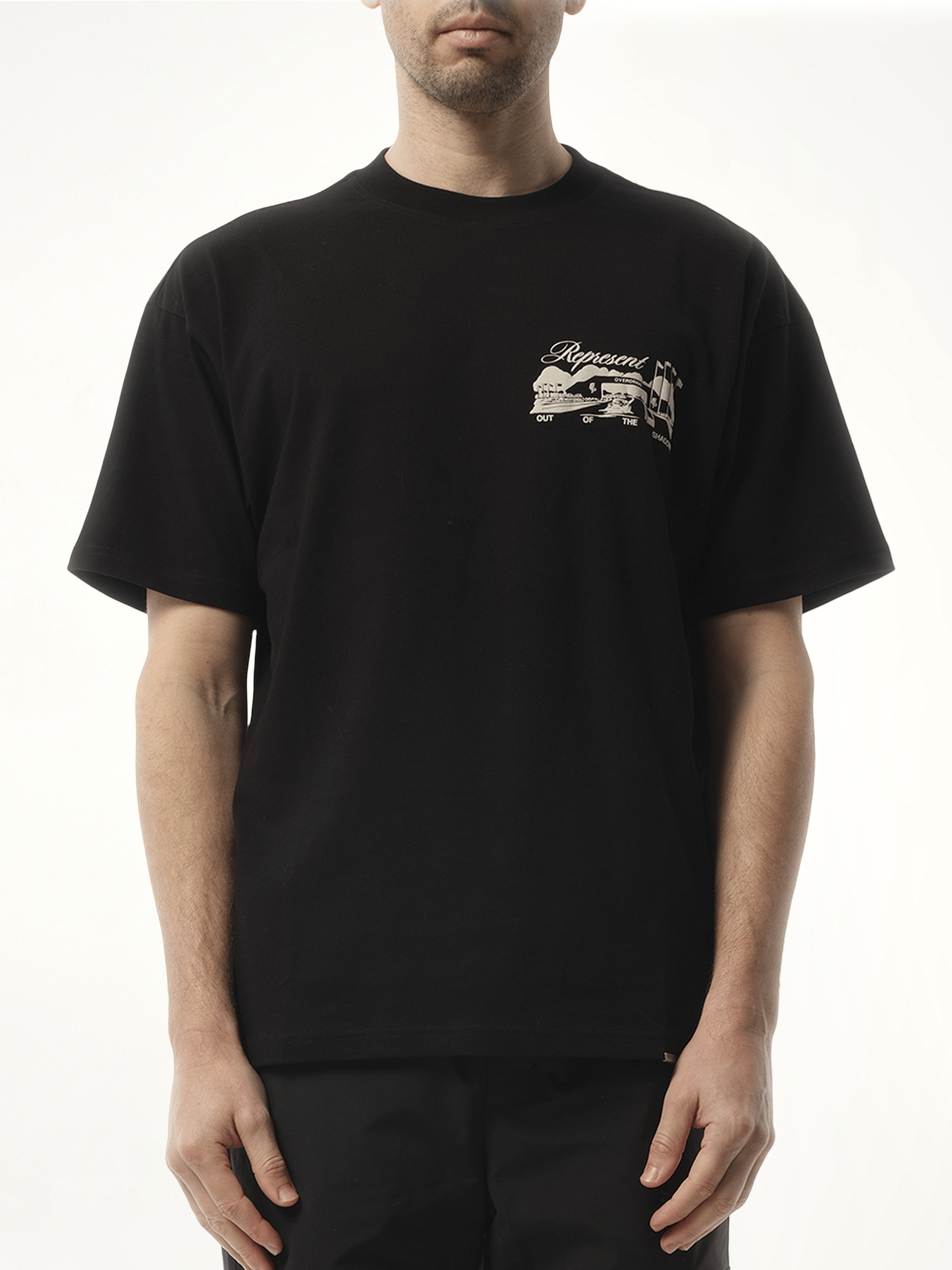 Race Way T-Shirt in Jet Black