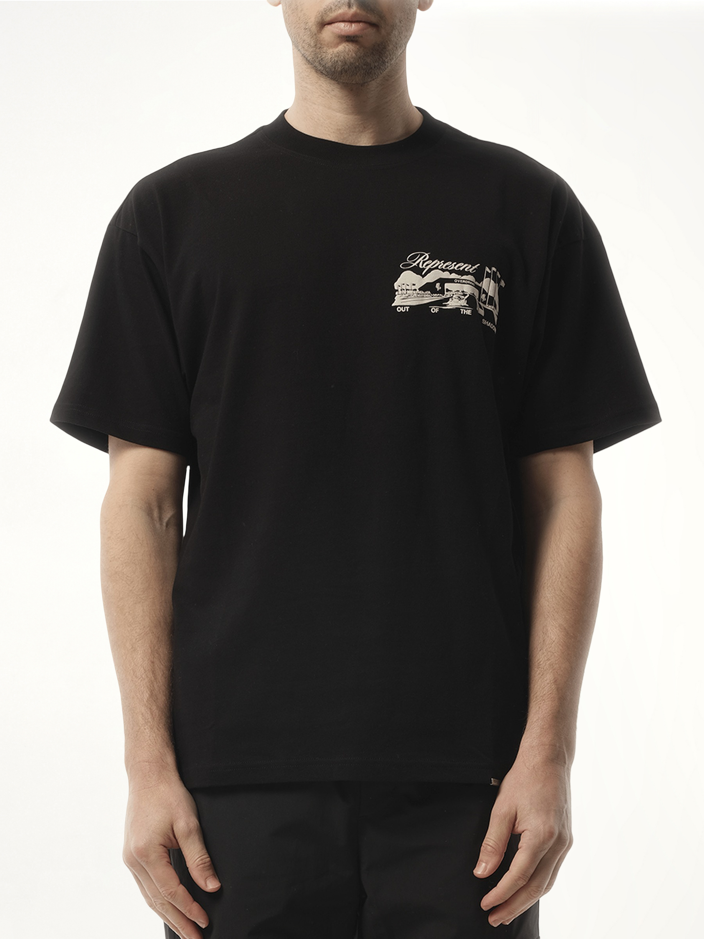 Race Way T-Shirt in Jet Black