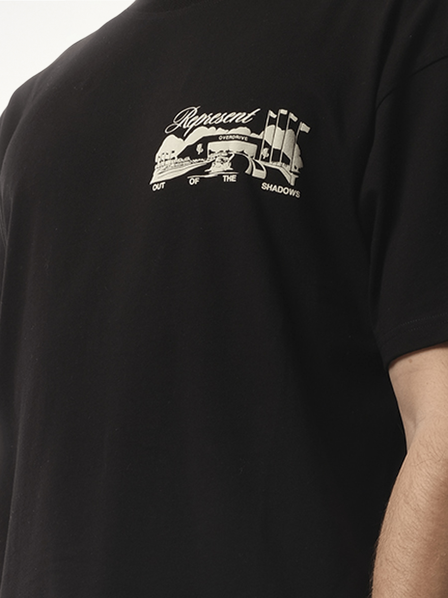 Race Way T-Shirt in Jet Black