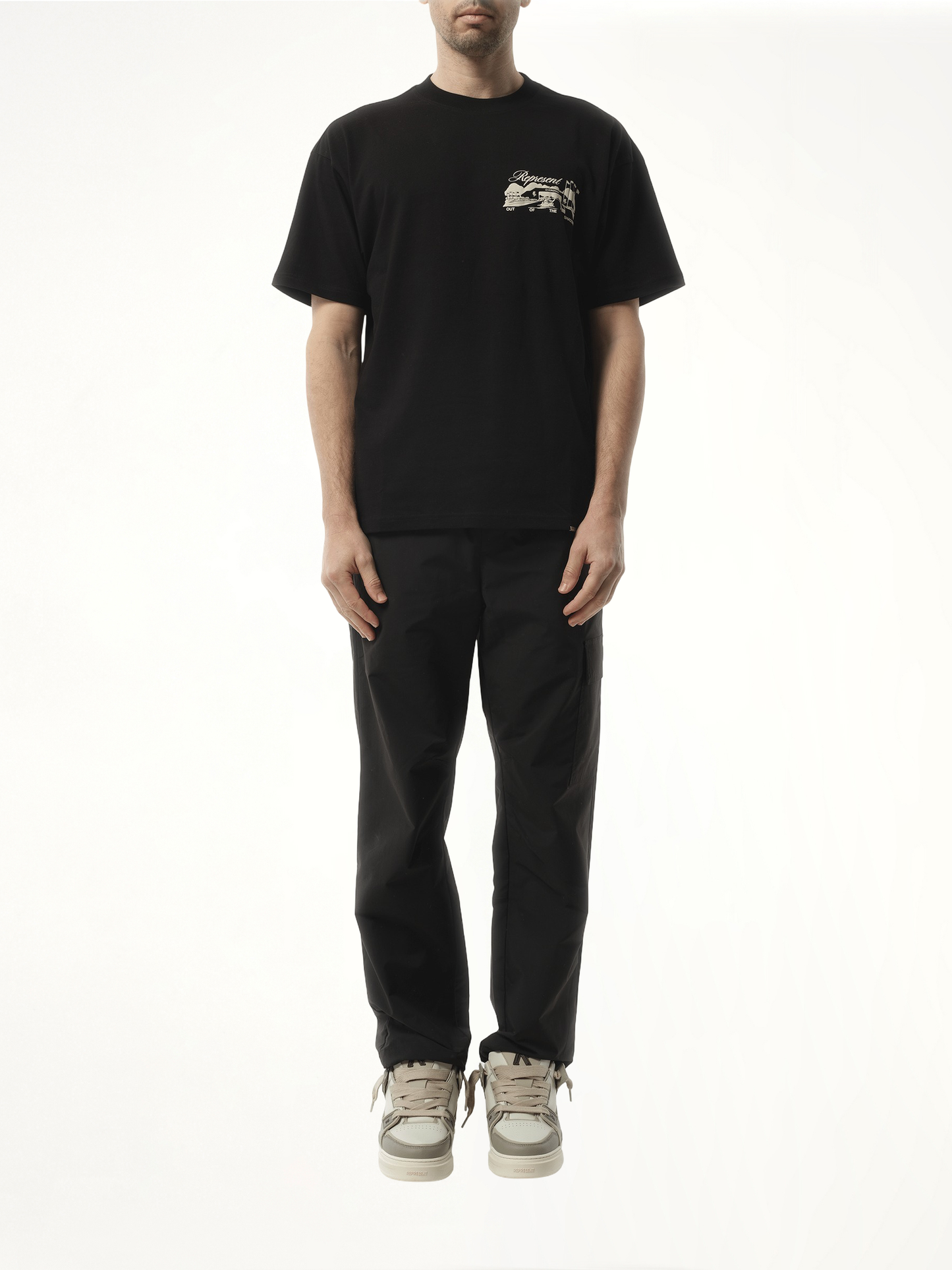 Race Way T-Shirt in Jet Black