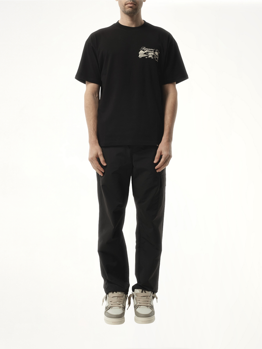 Race Way T-Shirt in Jet Black