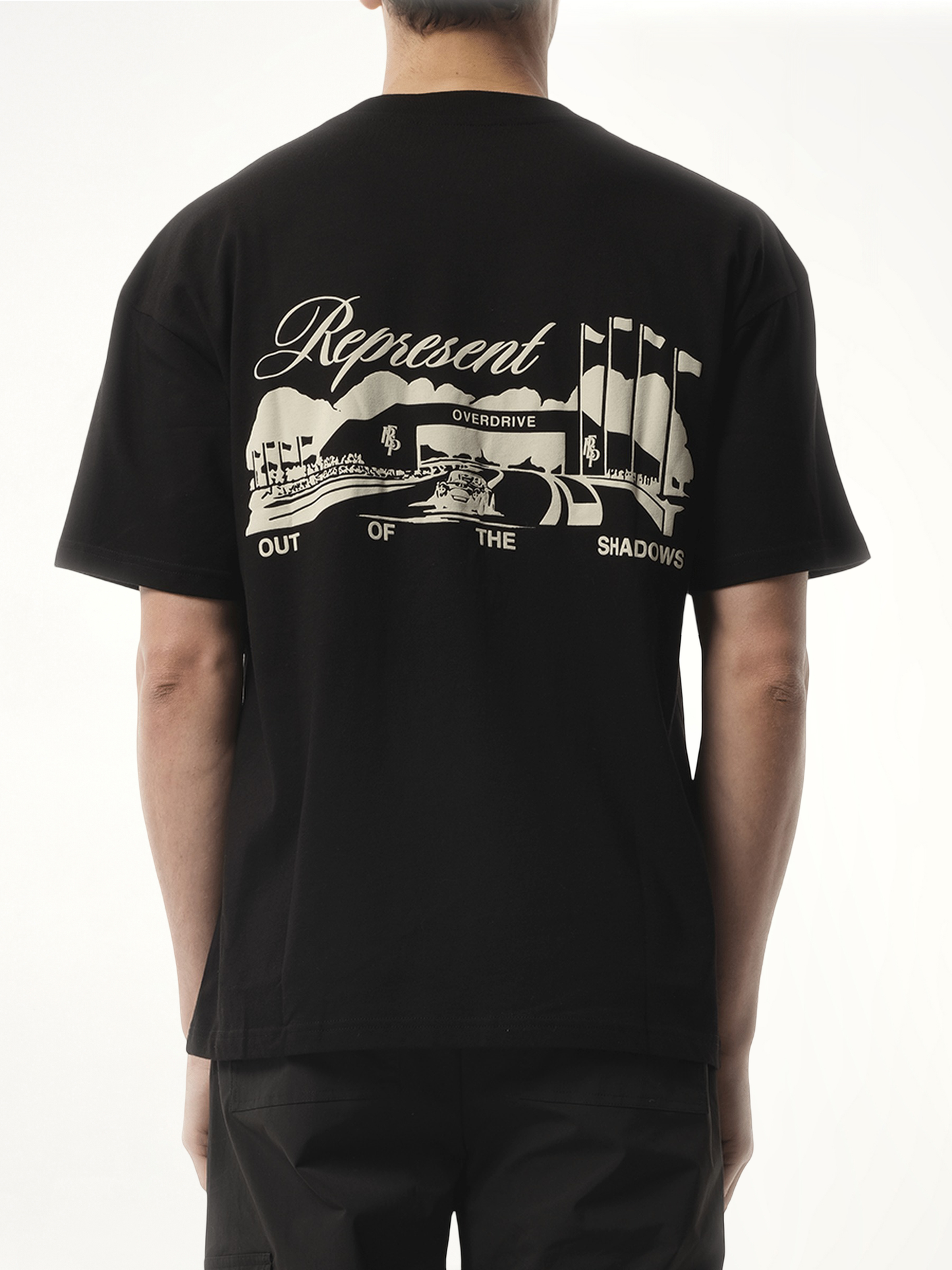 Race Way T-Shirt in Jet Black