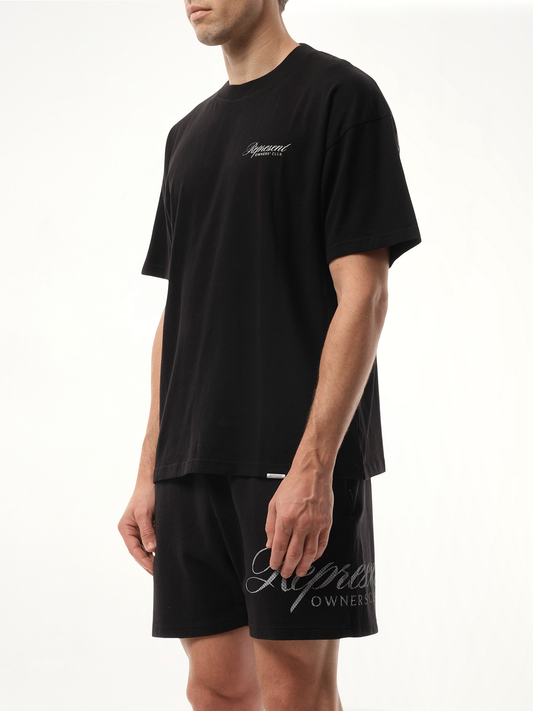 Represent Owners Club Script T-Shirt in Black