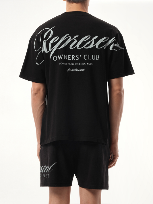 Represent Owners Club Script T-Shirt in Black