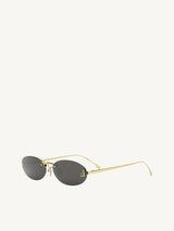 Fendi FE4075US 5430A Metal Sunglasses in Dark Grey/Gold