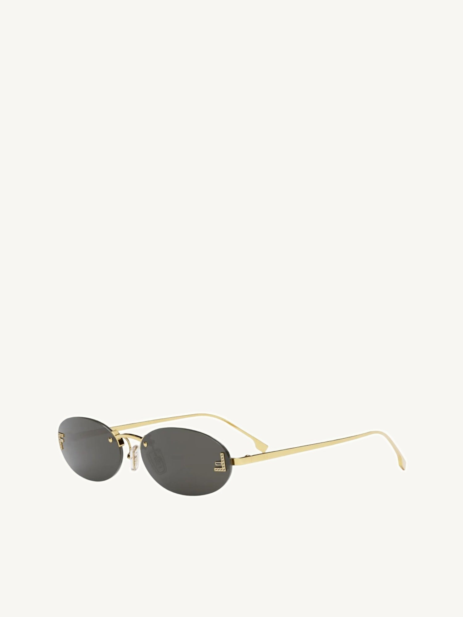 Fendi FE4075US 5430A Metal Sunglasses in Dark Grey/Gold