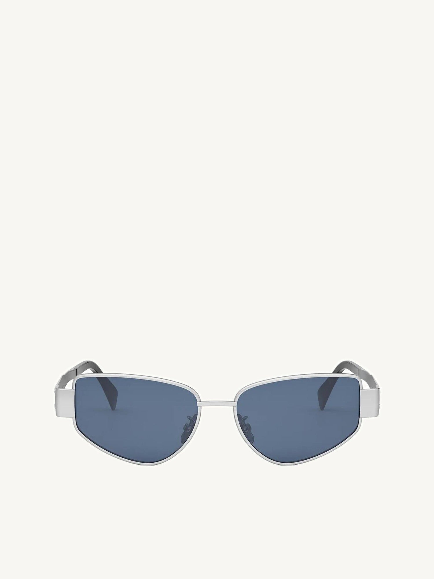 Celine CL40293U 5530N Metal Sunglasses in Silver/Dark Blue