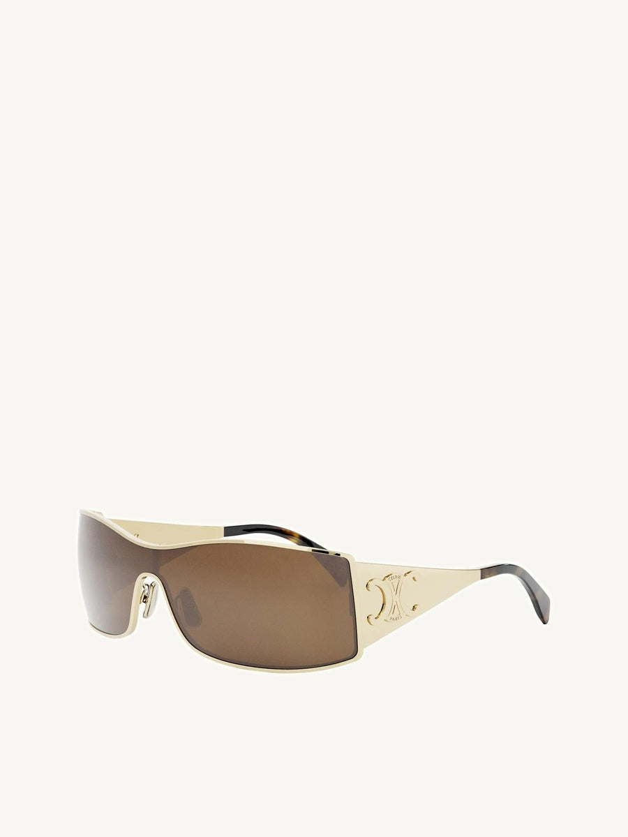 Celine CL40283U 0030E Metal Sunglasses in Gold/Dark Brown