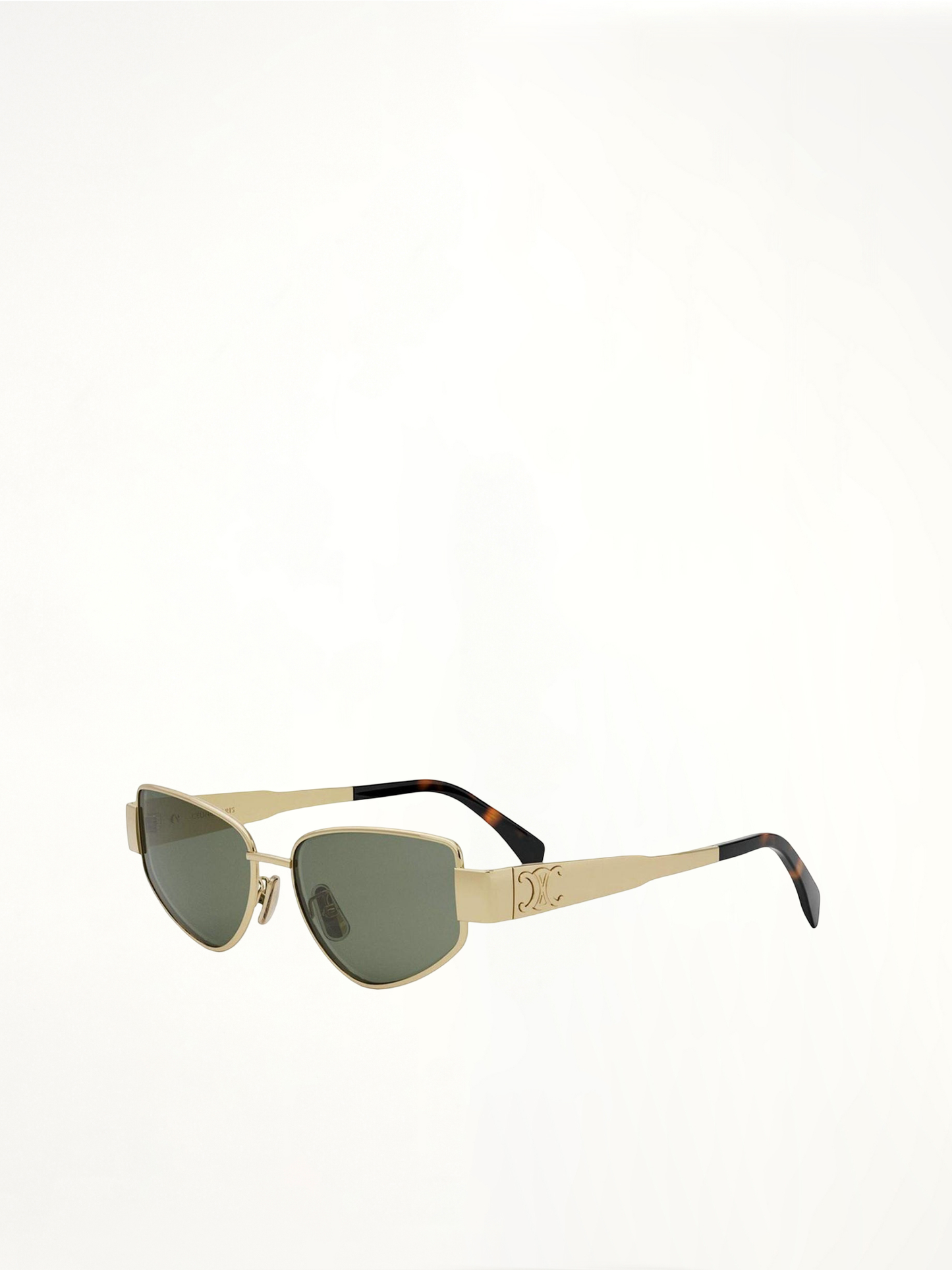 Celine CL40293U 5530N Metal Sunglasses in Dark Grey/Gold
