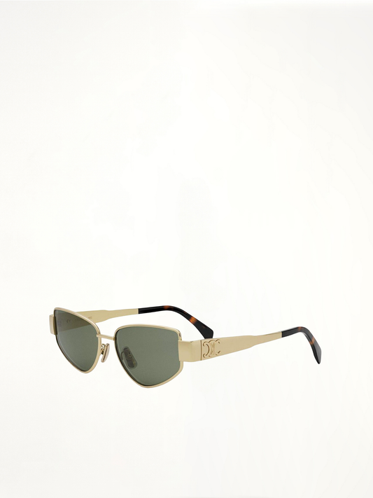Celine CL40293U 5530N Metal Sunglasses in Dark Grey/Gold