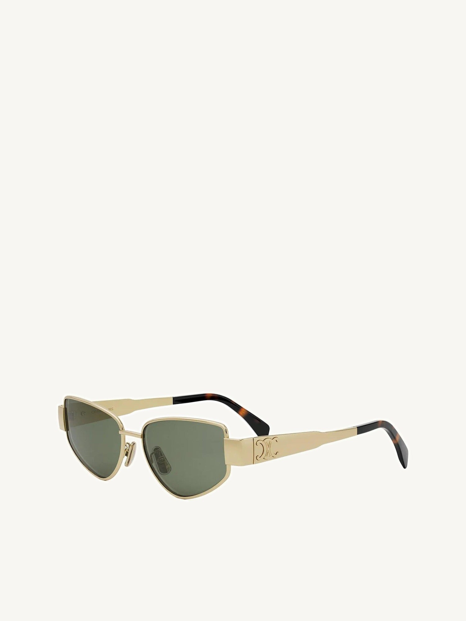 Celine CL40293U 5530N Metal Sunglasses in Gold/Dark Grey