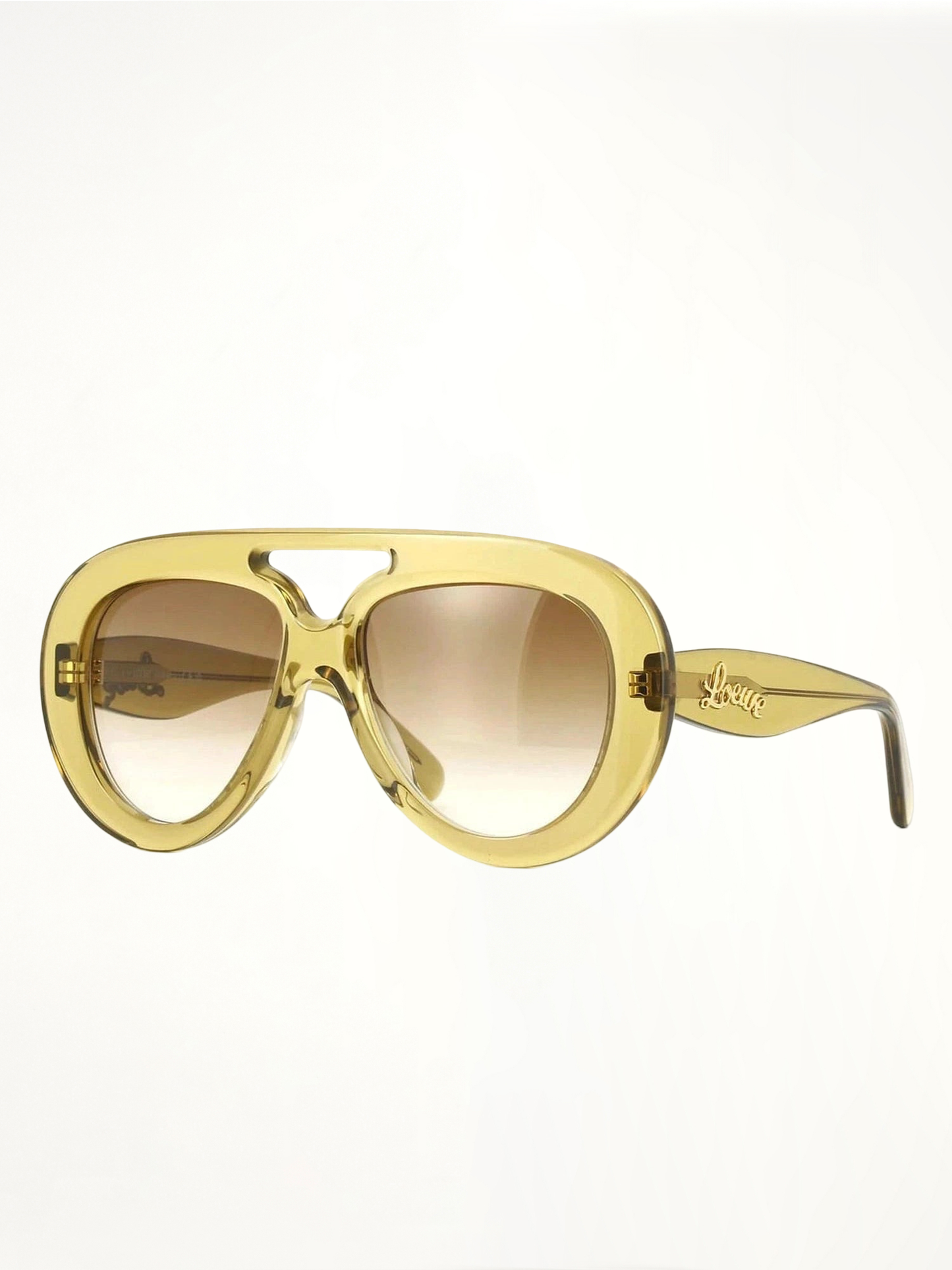 Loewe LW40144U 5596F Sunglasses in Clear Apple/Gold