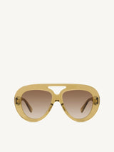 Loewe LW40144U 5596F Sunglasses in Clear Apple/Gold