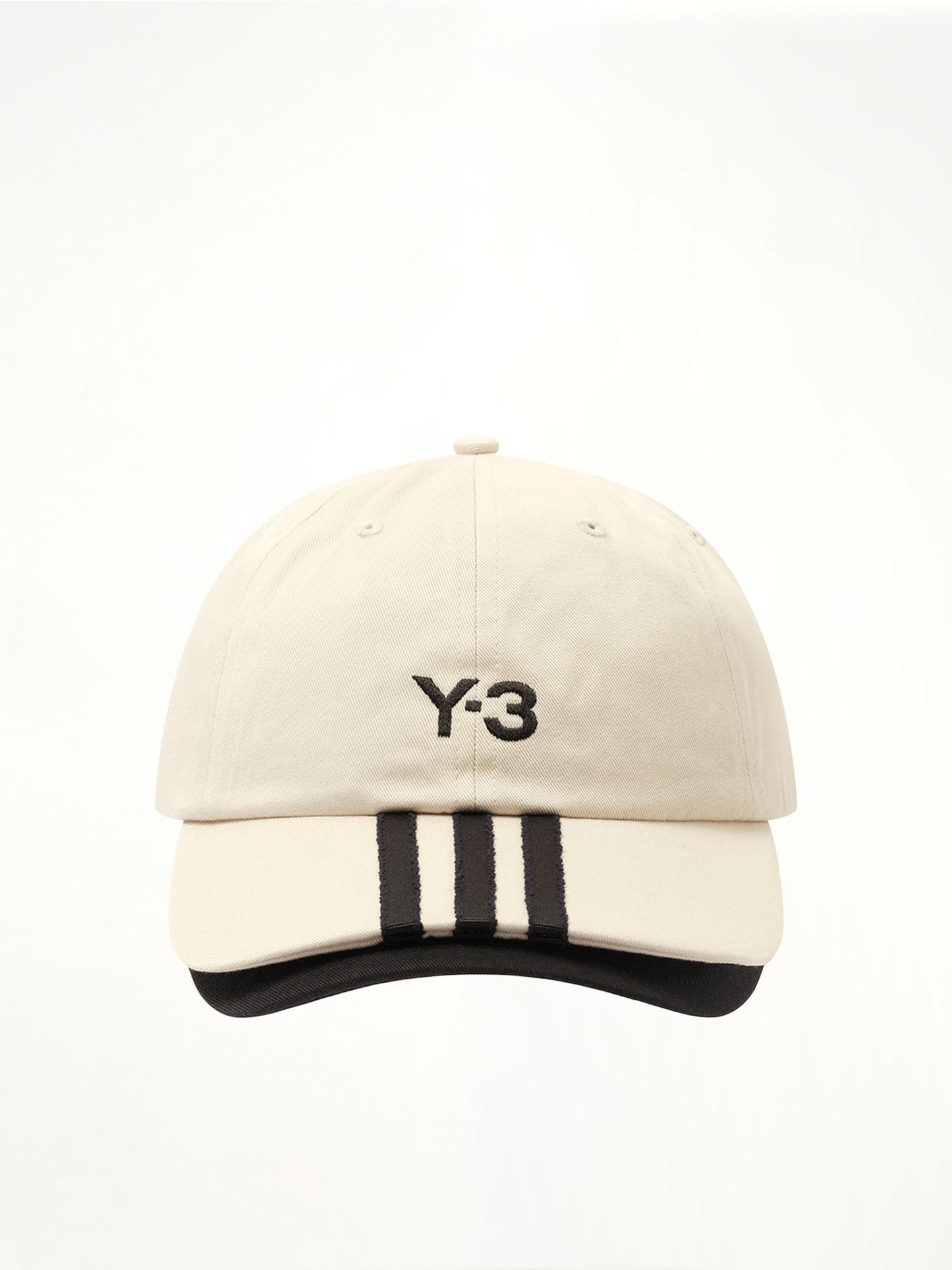 Folded 3 Stripe Cap in White