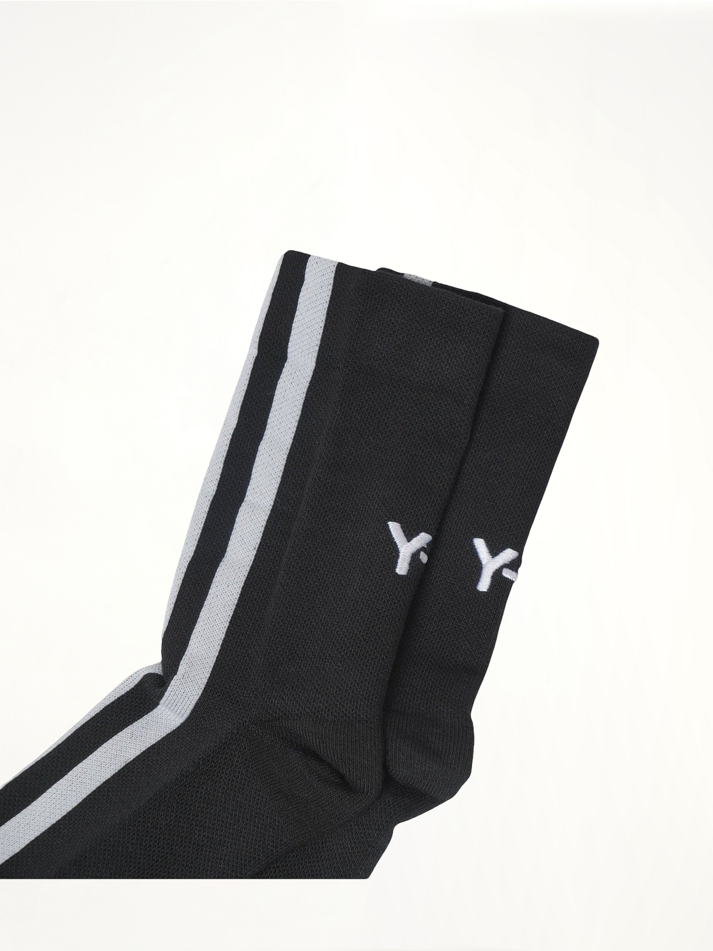 Y-3 Stripe Socks in Black