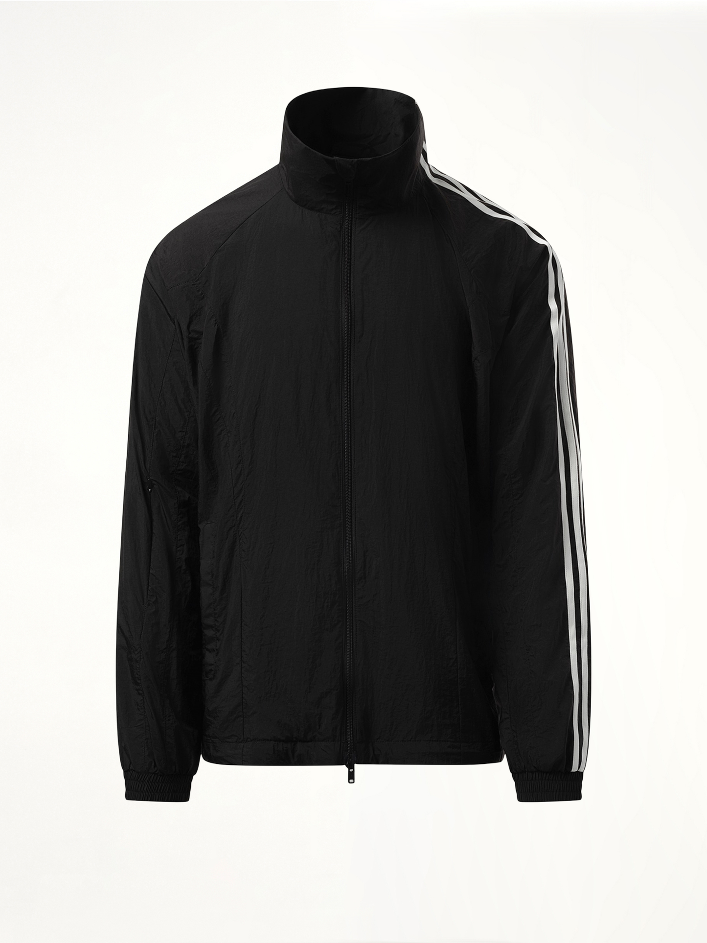 3 Stripe Nylon Jacket in Black