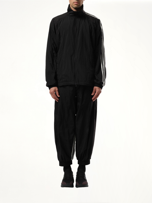 3 Stripe Nylon Jacket in Black