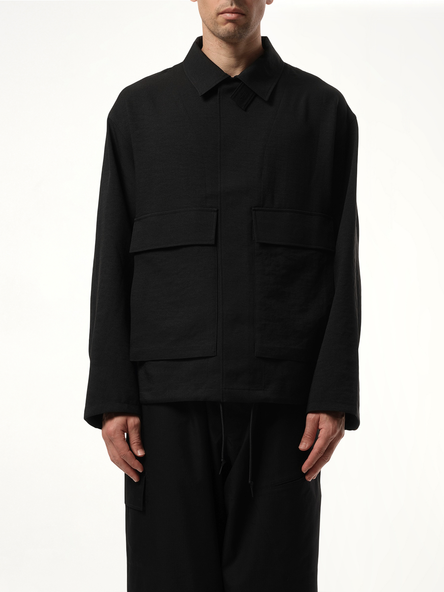 Sports Pocket Coach Jacket in Black