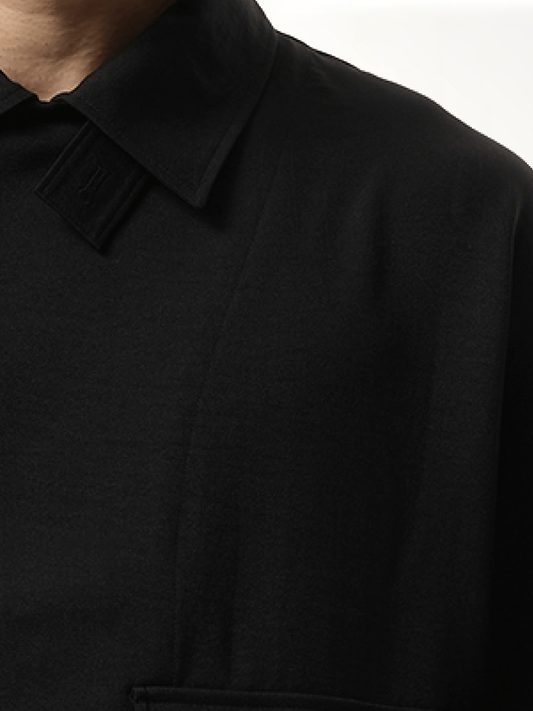 Sports Pocket Coach Jacket in Black