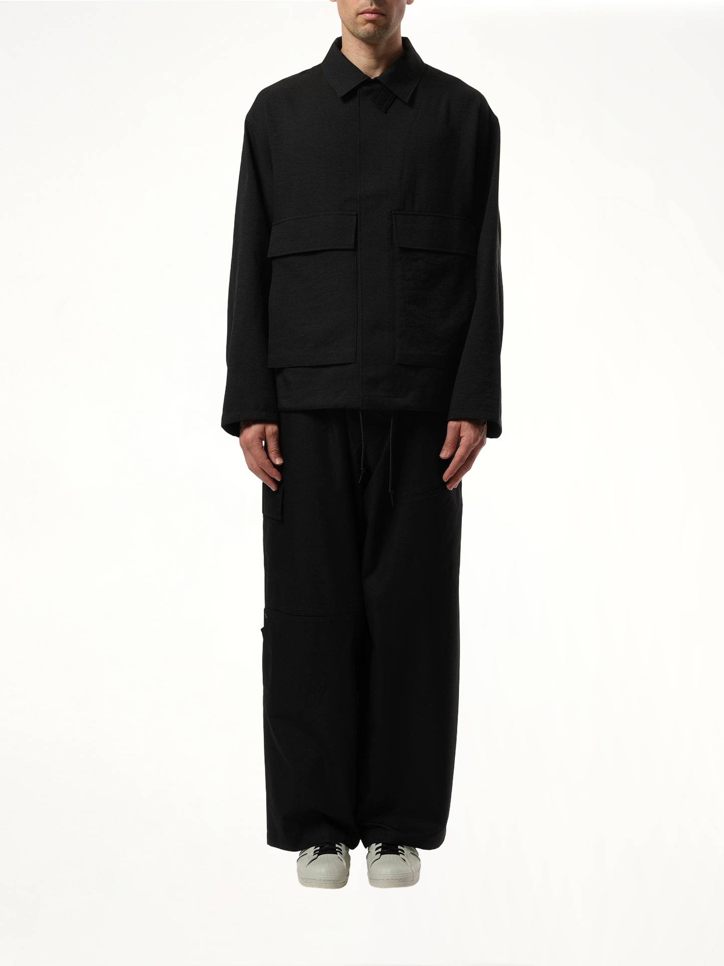 Sports Pocket Coach Jacket in Black