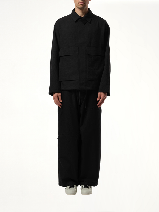 Sports Pocket Coach Jacket in Black