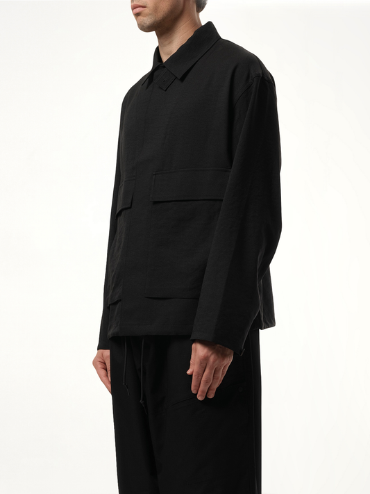 Sports Pocket Coach Jacket in Black