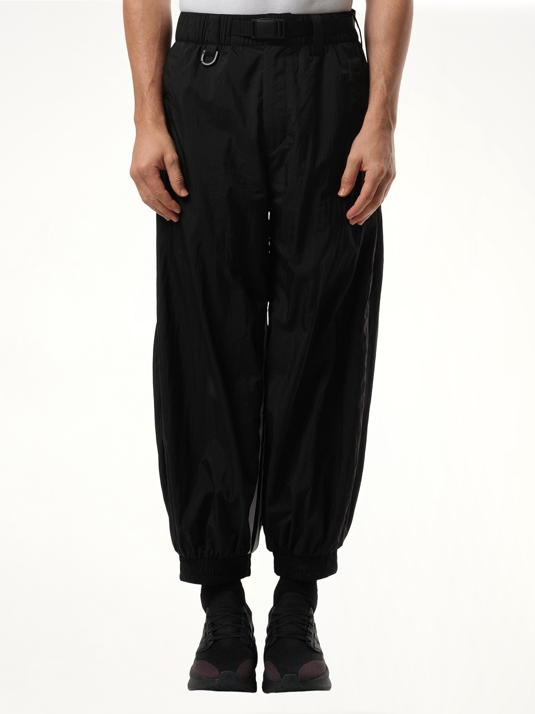3 Stripe Parachute Pants in Black