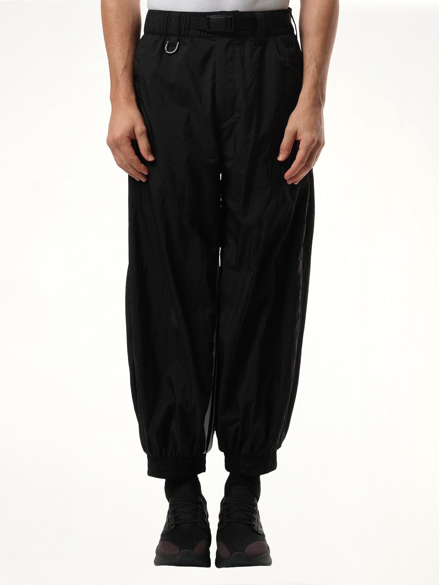 3 Stripe Parachute Pants in Black
