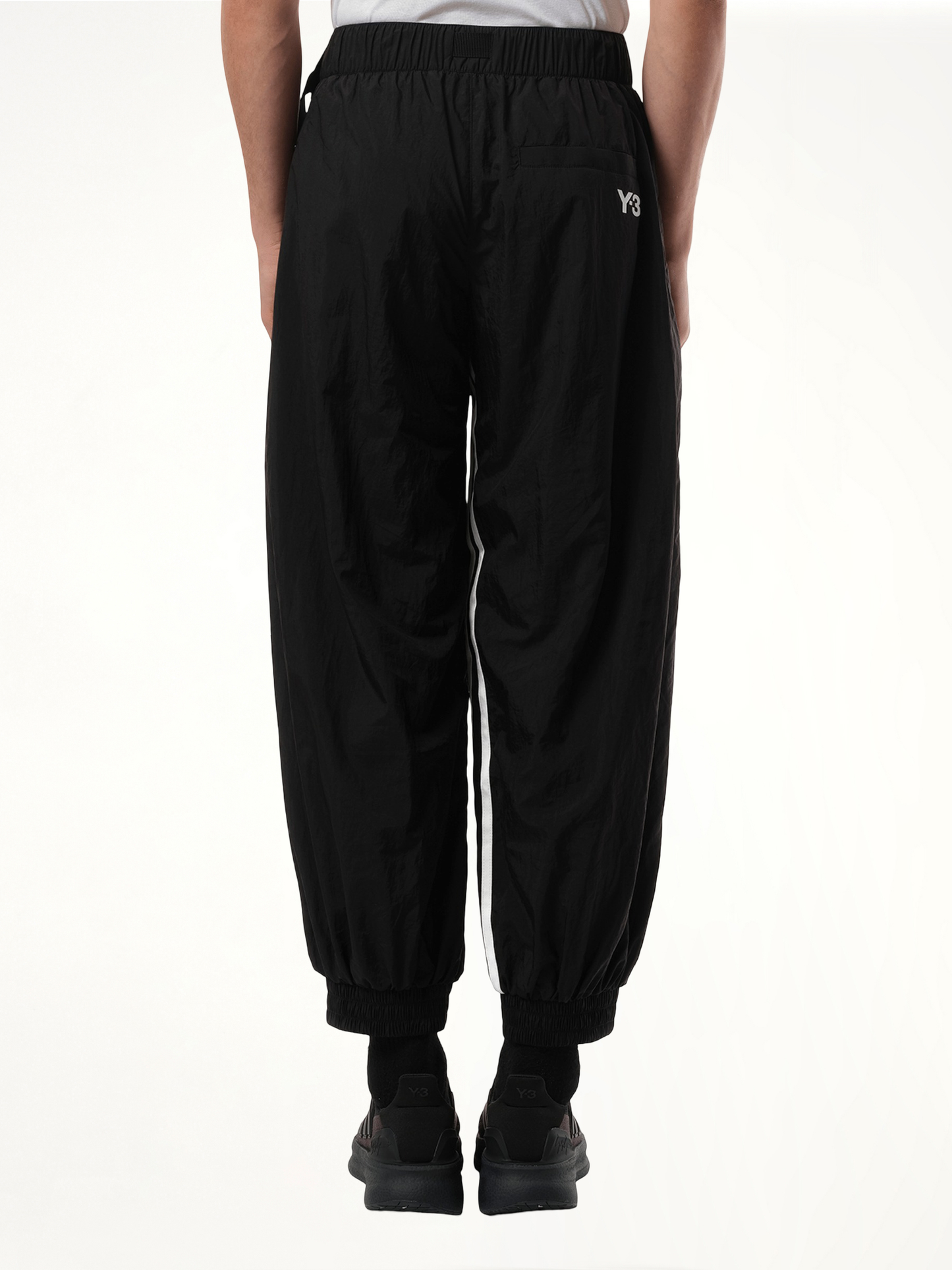 3 Stripe Parachute Pants in Black