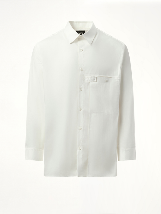 Pleat Pocket Shirt in White