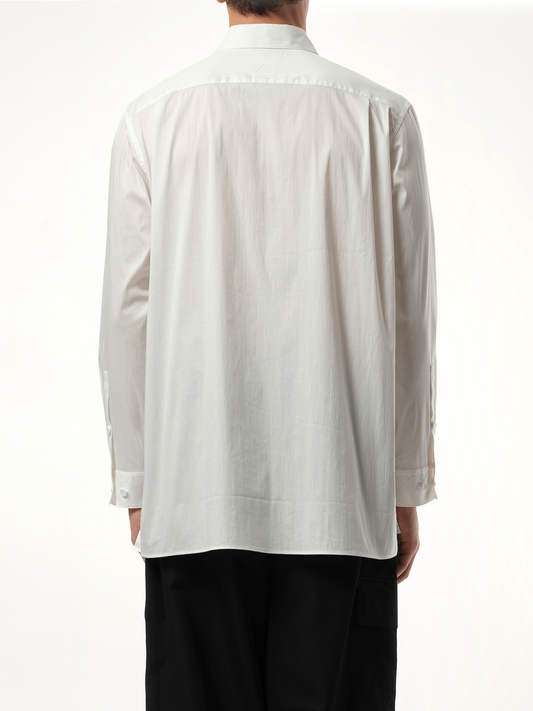 Pleat Pocket Shirt in White