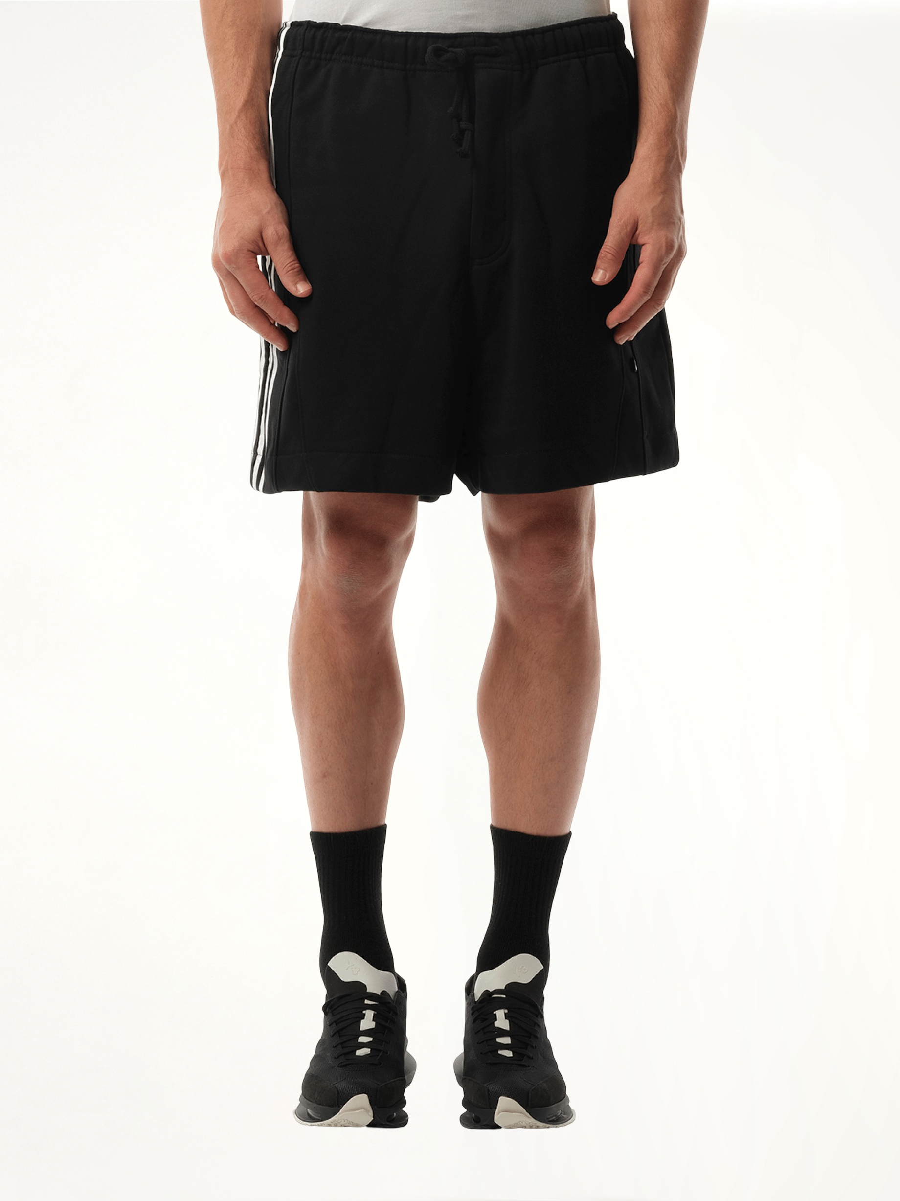 Football Cutout Shorts in Black