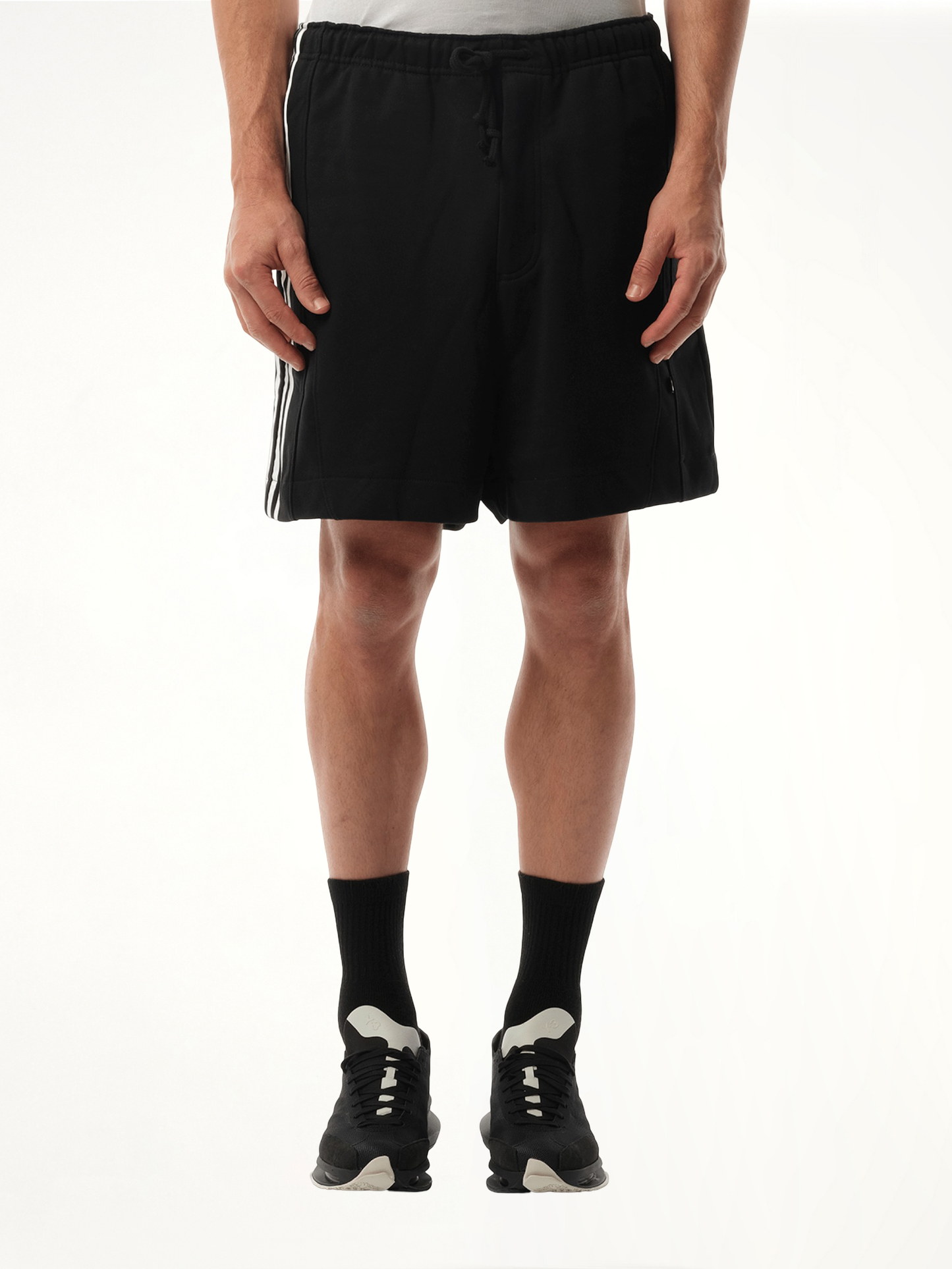 Football Cutout Shorts in Black
